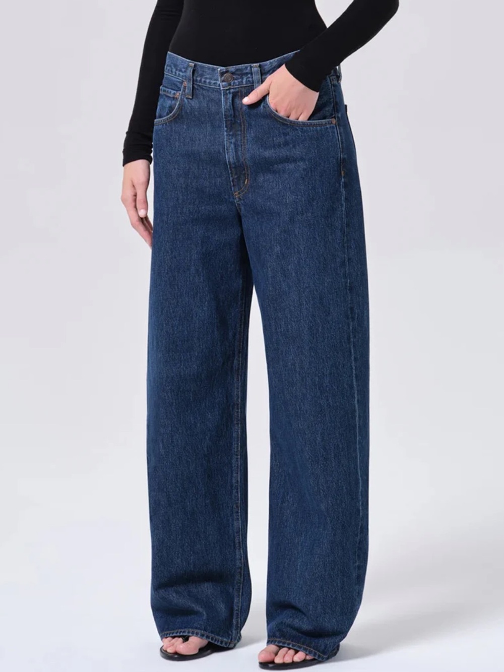 Agolde low curve jeans Wide-Leg Dark Indigo Jeans 26